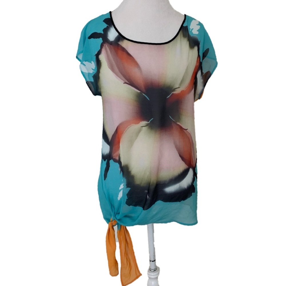 Clover Canyon Sheer Patterned Top Size S - image 1